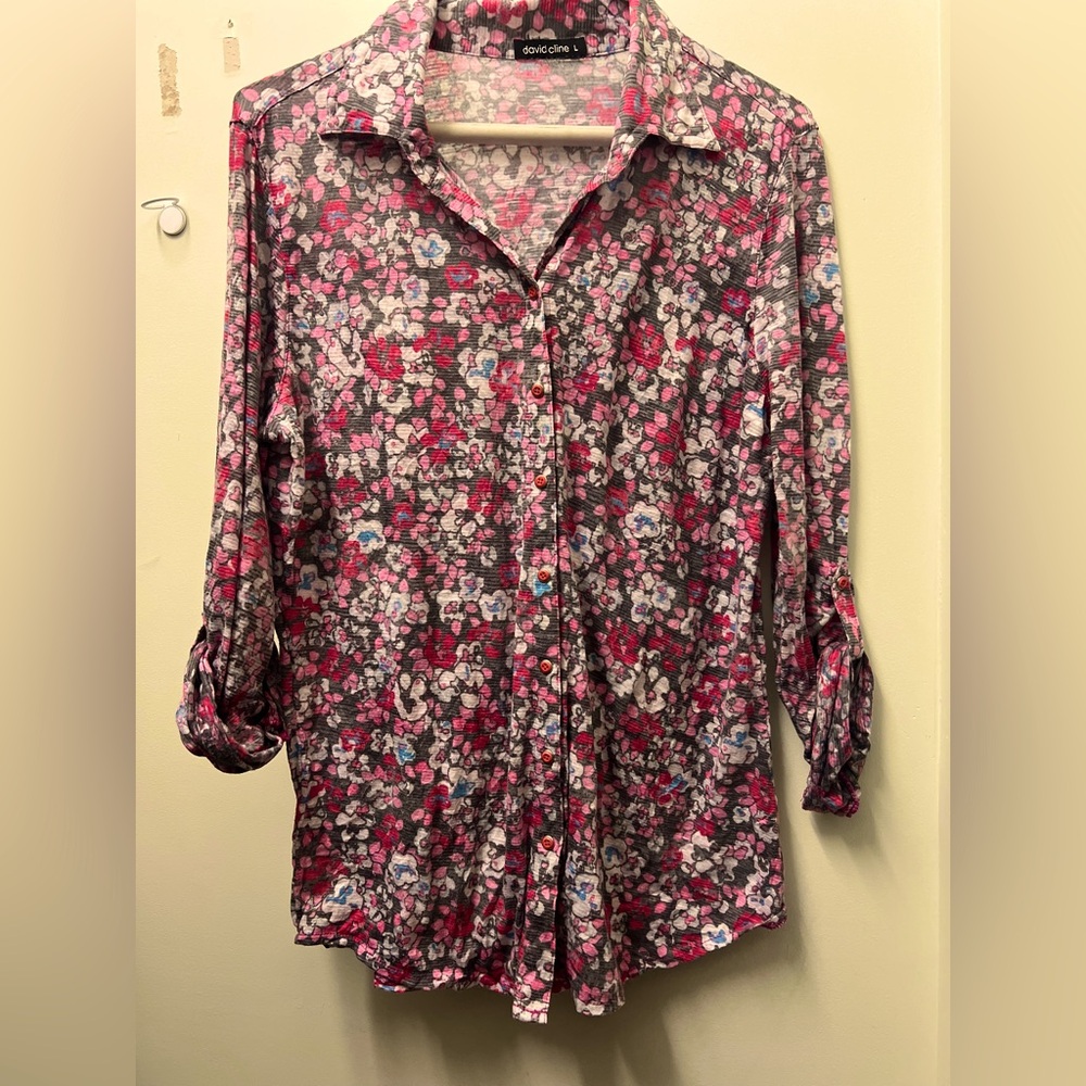 David Cline Roll
Up Sleeve snap
button shirt